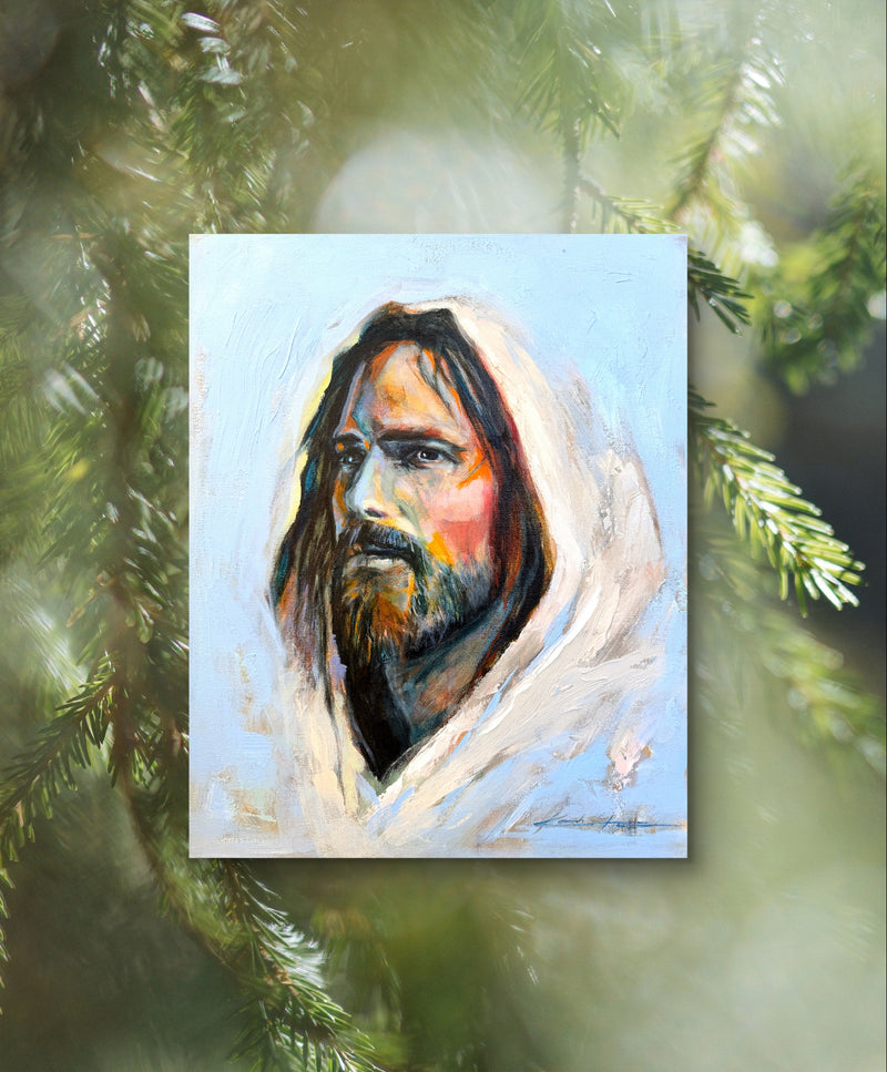 Christian Christmas gift depicting Jesus in a colorful vibrant way, printed on Giclee paper. 