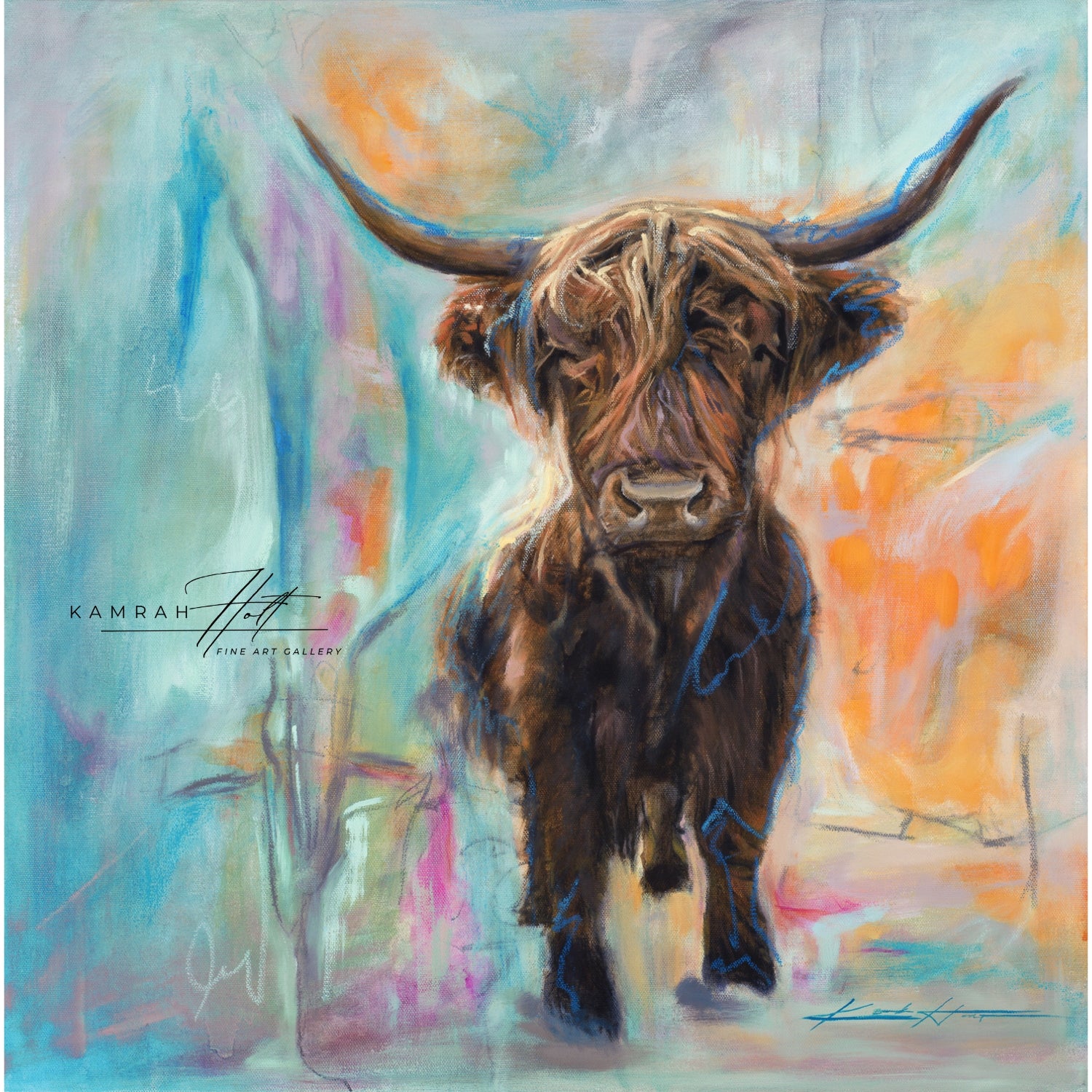 "Strength, Endurance, Resilience"-Original Oil Painting of a Highland Cow