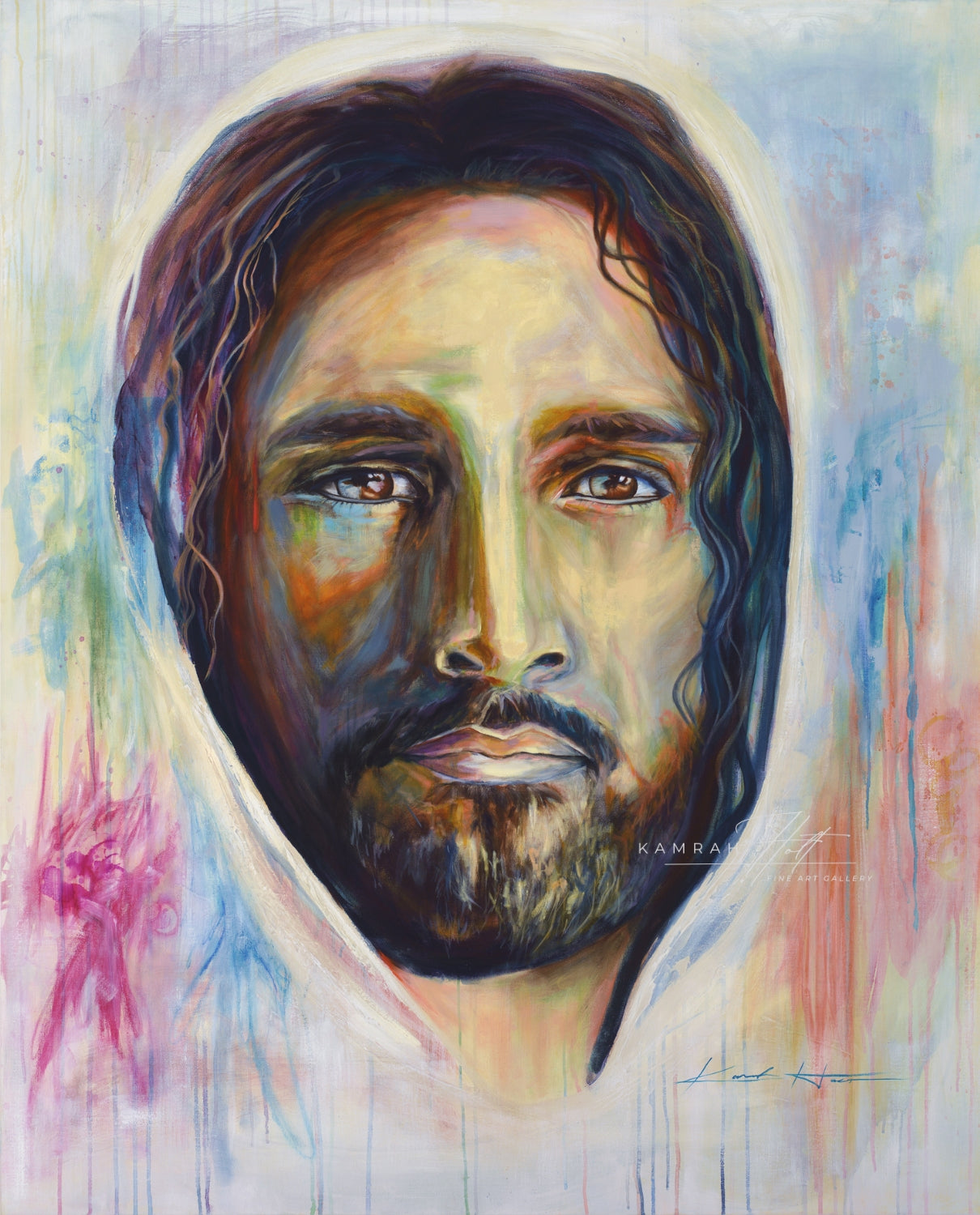 "Come Home" - Vibrant Modern Christian artwork of Jesus showing His unconditional love